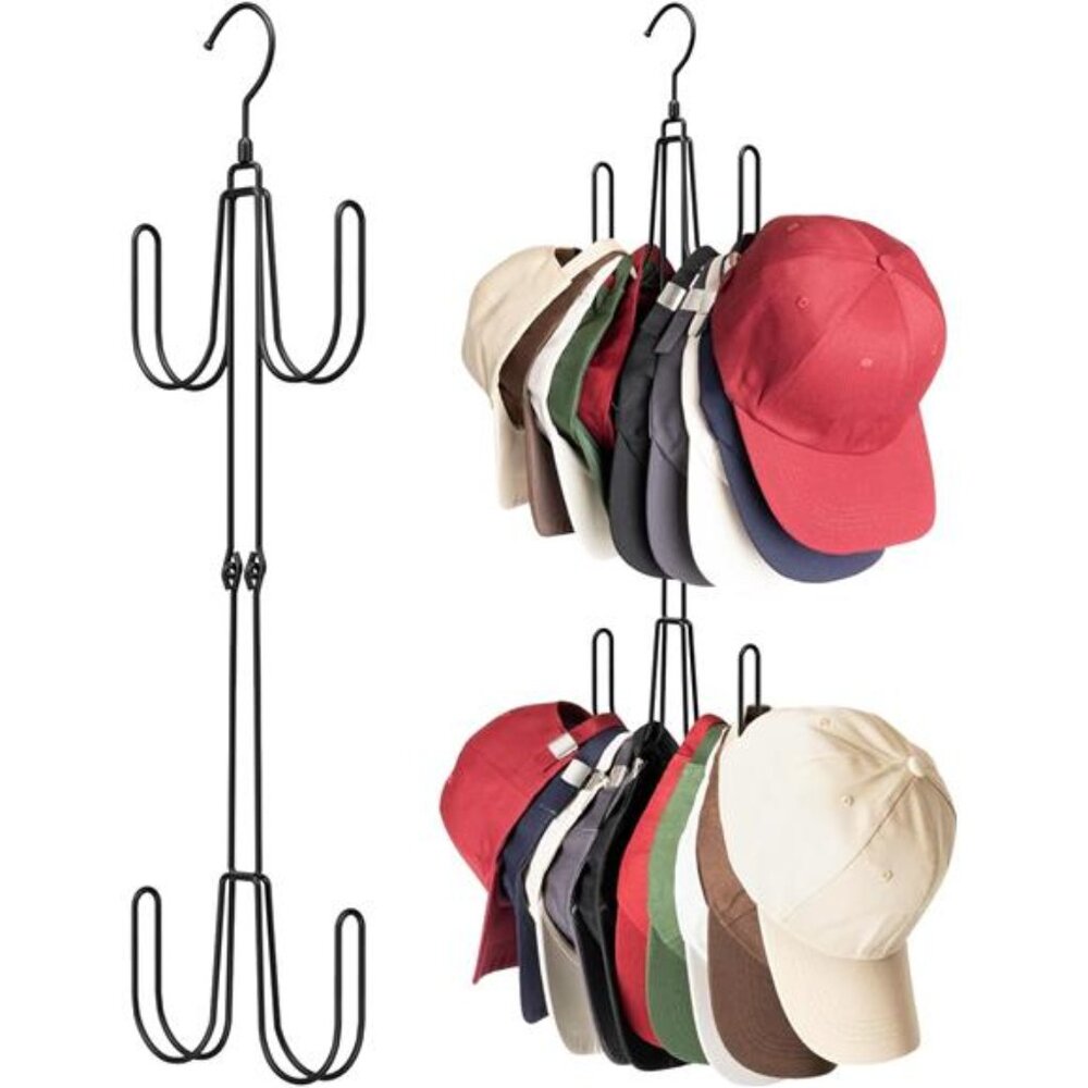 Hat Hanger Closet Organizer Stainless Steel Hat Rack for Baseball Caps Storage